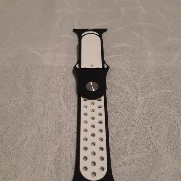 Black And White, Silicone, Apple Watch Band, - Picture 5 of 9